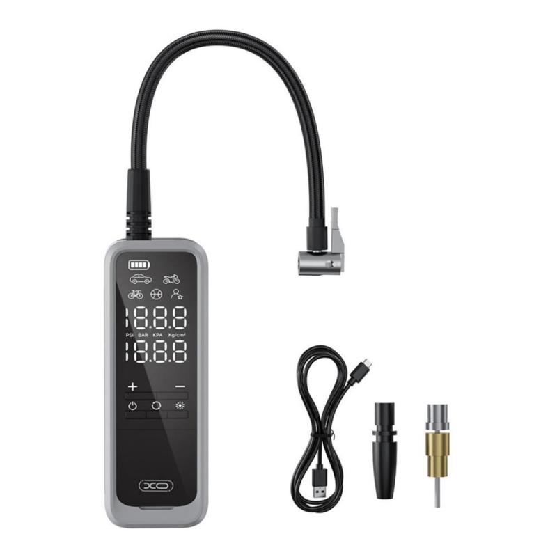 Автомобільний Компресор XO з акумулятором 5000mAh 