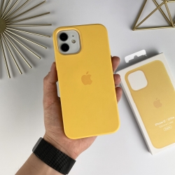 Чехол Silicone Case iPhone 12 / 12 Pro with MagSafe Желтый (4)