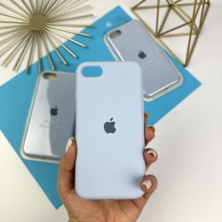 Силиконовый чехол на iPhone 7 / 8 / SE 2020 Full с закрытым низом Голубой (5)