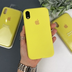 Силіконовий чохол на Айфон Хр (10р) із закритим низом | iPhone Xr Яскраво-жовтий (50)