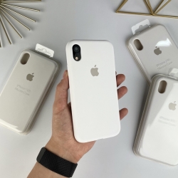 Силіконовий чохол на Айфон Хр (10р) із закритим низом | iPhone Xr Білий (9)