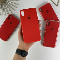 Силіконовий чохол на Айфон Хр (10р) із закритим низом | iPhone Xr Червоний (14)