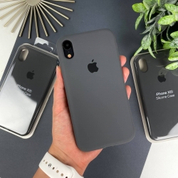 Силіконовий чохол на Айфон Хр (10р) із закритим низом | iPhone Xr Сірий (15)