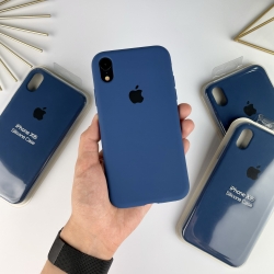 Силіконовий чохол на Айфон Хр (10р) із закритим низом | iPhone Xr Синій (20)