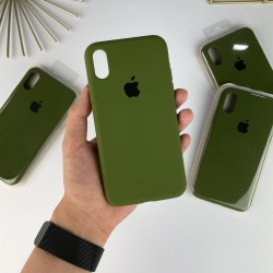 Силиконовый чехол на Айфон Хр (10р) с закрытым низом | iPhone Xr Зеленый (45)