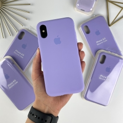 Силиконовый чехол на Айфон Х (10) с закрытым низом | iPhone X / XS Лавандовый (39)
