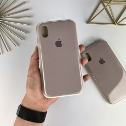 Силиконовый чехол на iPhone Xs Max Full с закрытым низом Светло-коричневый (7)