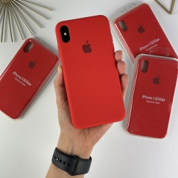 Силиконовый чехол на iPhone Xs Max Full с закрытым низом Красный (14)