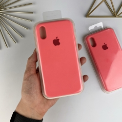 Силиконовый чехол на iPhone Xs Max Full с закрытым низом Ярко-коралловый (30)