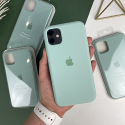 Чехол на Айфон 11 с закрытым низом | Case for iPhone 11 Бирюзовый (17)