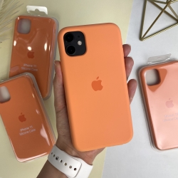 Чехол на Айфон 11 с закрытым низом | Case for iPhone 11 Оранжевый (49)