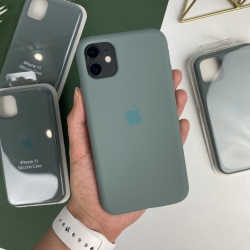 Чехол на Айфон 11 с закрытым низом | Case for iPhone 11 Светло-зеленый (55)