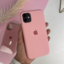 Чехол на Айфон 11 с закрытым низом | Case for iPhone 11 Темно-розовый (12)