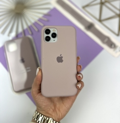 Силіконовий чохол на Айфон 11 про із закритим низом | iPhone 11 Pro Світло-коричневий (7)