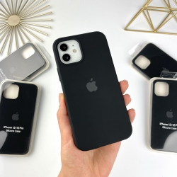 Силіконовий чохол Айфон 12 / 12 Про з закритим низом | Case for iPhone 12 / 12 Pro Чорний (18)