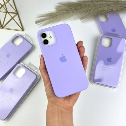 Силиконовый чехол на Айфон 12 / 12 Про с закрытым низом | Case for iPhone 12 / 12 Pro Лавандовый (39)