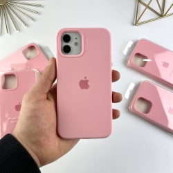 Силиконовый чехол на Айфон 12 / 12 Про с закрытым низом | Case for iPhone 12 / 12 Pro Розовый (6)