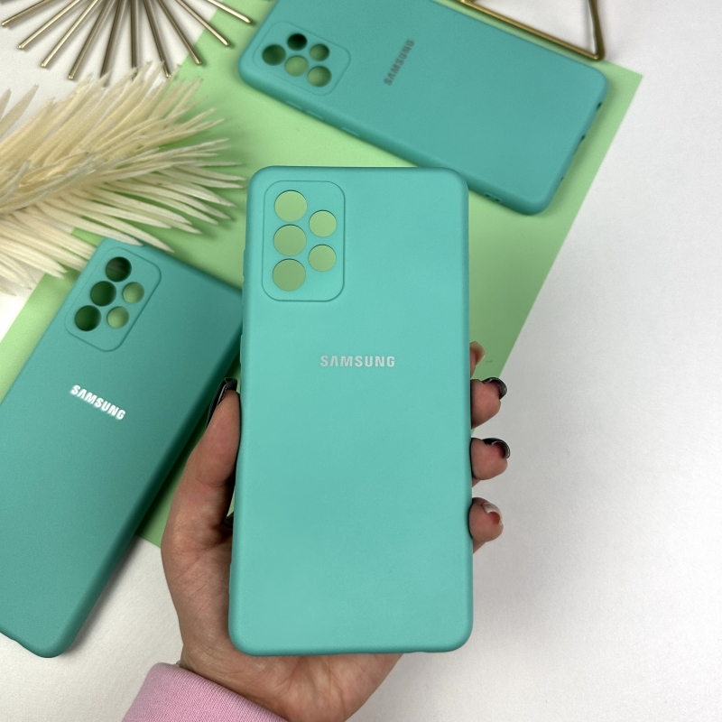 Силіконовий чохол Samsung A72 Морський блакитний (21)