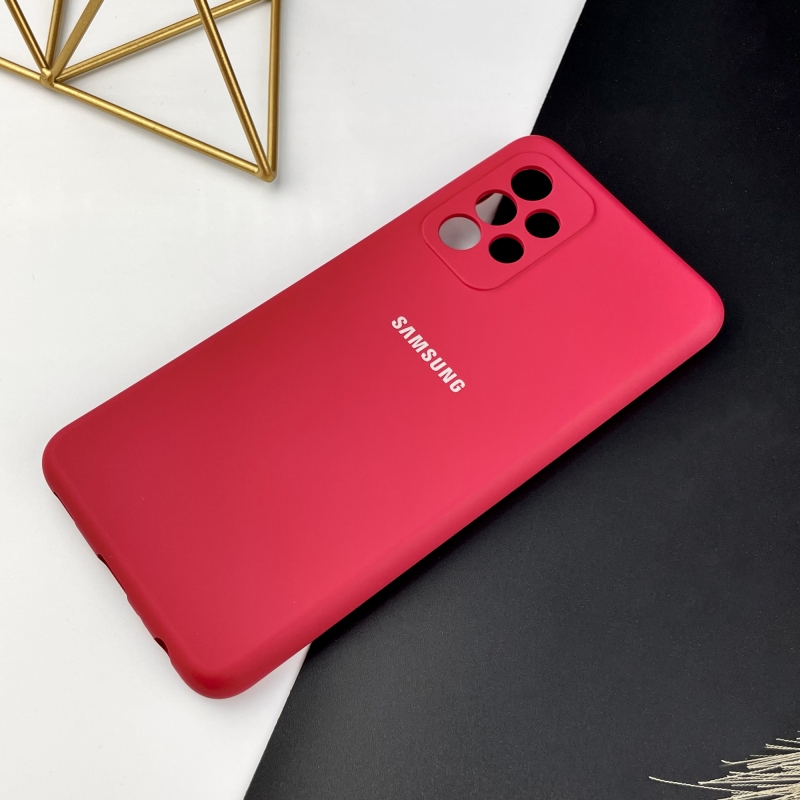 Силіконовий чохол Samsung A32 4G Малиновий червоний (37)