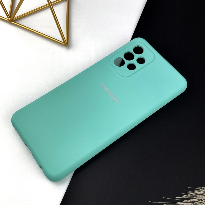 Силіконовий чохол Samsung A52 Яскраво-бірюзовий (47)