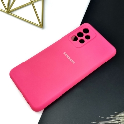 Силиконовый чехол на Samsung A52 Ярко-розовый (38)