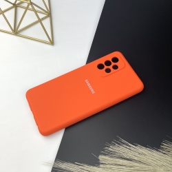 Силиконовый чехол на Samsung A52 Оранжевый (13)