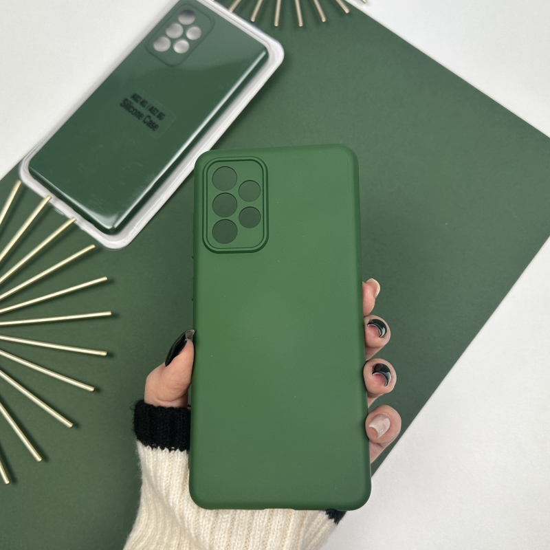 Силіконовий чохол Samsung A52 Темно-зелений (54) 