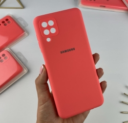 Силиконовый чехол на Samsung Galaxy A12 Ярко-коралловый (30)