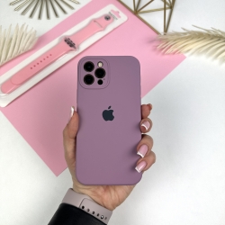 Силиконовый чехол c закрытыми камерами на iPhone 12 Pro Лиловый (56)
