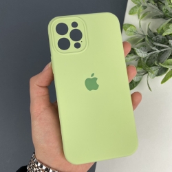 Силиконовый чехол c закрытыми камерами на iPhone 12 Pro Мятный (1)