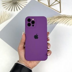 Силиконовый чехол c закрытыми камерами на iPhone 12 Pro Фиолетовый (43)