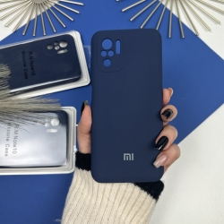 Силиконовый чехол для Xiaomi Redmi Note 10 Темно-синий (8)