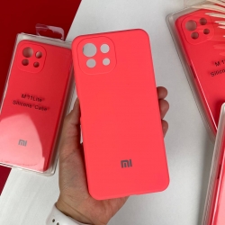Силиконовый чехол для Xiaomi Mi 11 Lite Ярко-коралловый (30)