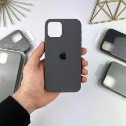 Силіконовий чохол Айфон 12 Про Макс з закритим низом | Case for iPhone 12 Pro Max Сірий (15)