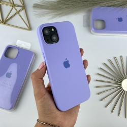 Силиконовый чехол на Айфон 13 c закрытым низом | iPhone 13 Лавандовый (39)