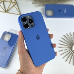 Силіконовий чохол Айфон 13 Про з закритим низом. Silicone case for iPhone 13 Pro Королівський синій (3)