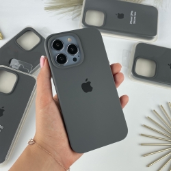 Силіконовий чохол Айфон 13 Про з закритим низом. Silicone case for iPhone 13 Pro Сірий (15)