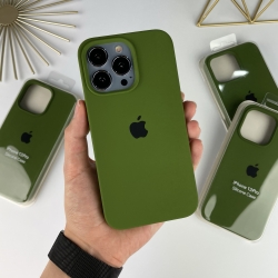 Силіконовий чохол Айфон 13 Про з закритим низом. Silicone case for iPhone 13 Pro Зелений (45)