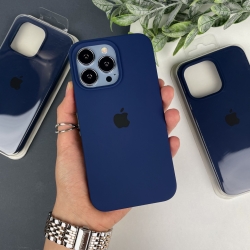 Силиконовый чехол на Айфон 13 Про Макс c закрытым низом | iPhone 13 Pro Max Кобальтовый синий (36)