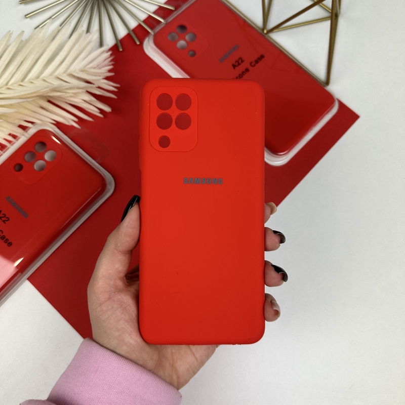 Силіконовий чохол Samsung A22 4G Червоний (14)