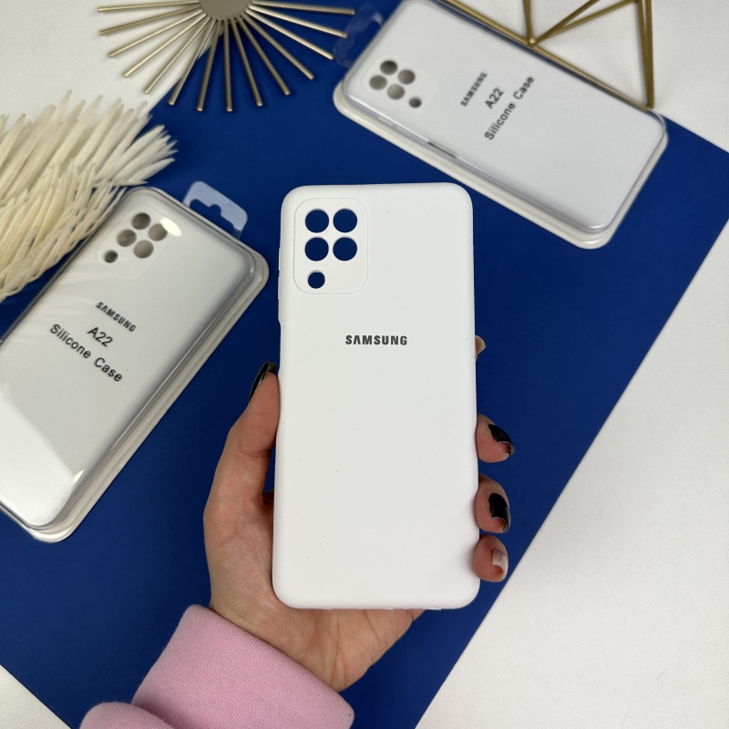 Силіконовий чохол Samsung A22 4G Білий (9)