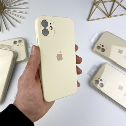 Чохол на iPhone 11 з квадратними бортами. Case for iPhone 11 Молочний (10)