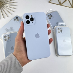 Силиконовый чехол с квадратными бортами на iPhone 11 Pro Max Голубой (5)