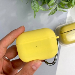 Чехол на AirPods Pro с микрофиброй Желтый (4)