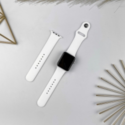 Силиконовый ремешок для Apple Watch 38 mm / 40 mm (S + M) White (9)