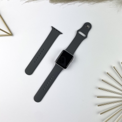 Силиконовый ремешок для Apple Watch 38 mm / 40 mm (S + M) Dark grey (15)