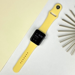 Ремінець Apple Watch Band Silicone One-Piece 42 мм / 44 мм Розмір S/M Yellow (4)