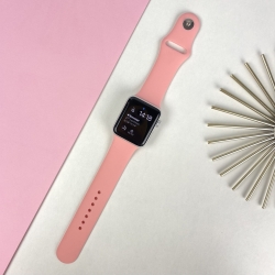 Ремешок Apple Watch Band Silicone One-Piece 42 mm / 44 mm Размер L Pink (12)