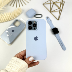 Силіконовий чохол Айфон 14 Про з закритим низом | iPhone 14 Pro Блакитний (5)