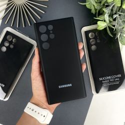 Силіконовий чохол Samsung Galaxy S22 Ultra Чорний (18) Camera Protect